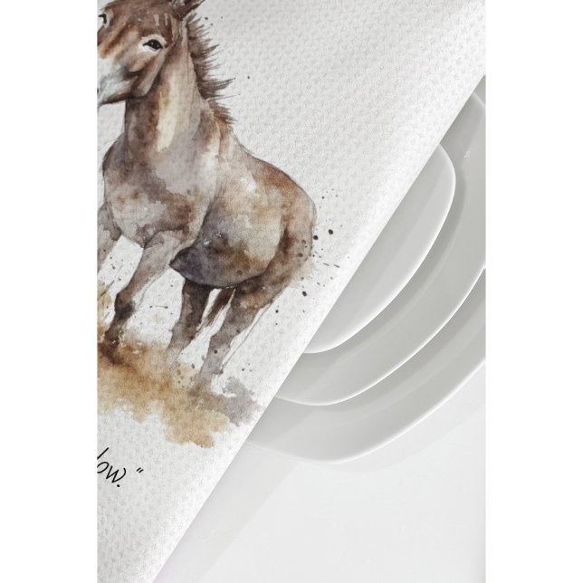 Paño De Cocina Encantadora serenidad en burro, personalizado (Subido por el creador)