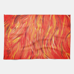 Paño De Cocina Energía lúdica y pasión arte abstracto original
