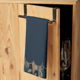 Paño De Cocina Énfasis azul oscuro paisley estampado