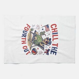 Paño De Cocina Enfría El Cuarto De La Tortuga Camiseta De Vacacio