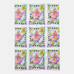 PAÑO DE COCINA ENOJADO SOBRE LA FIESTA DEL TÉ