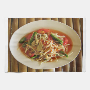 Paño De Cocina Ensalada de Papaya picante [Som Tam] ... Comida la