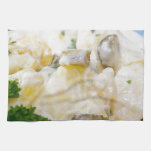 Paño De Cocina Ensalada de patata con salchicha y mostaza