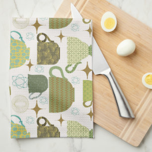 Paño De Cocina Enseñanza moderna y colorida de mediados del siglo