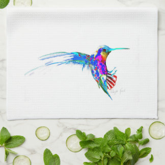 Paño De Cocina "Entrante!" Impresión del colibrí