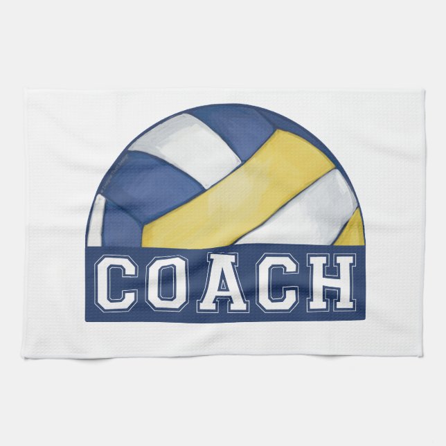 Paño De Cocina Entrenador de voleibol (Horizontal)