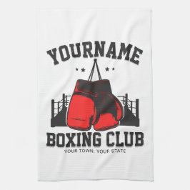 Paño De Cocina Entrenamiento de Boxeo con Guantes Rojos de Boxead
