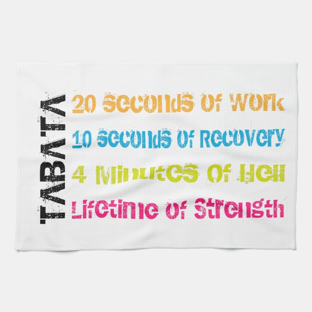 Paño De Cocina Entrenamiento de Tabata (Horizontal)