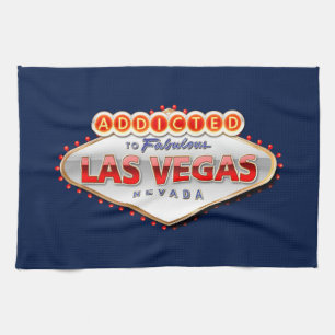 Paño De Cocina Enviciado a Las Vegas, Rótulo divertido de Nevada