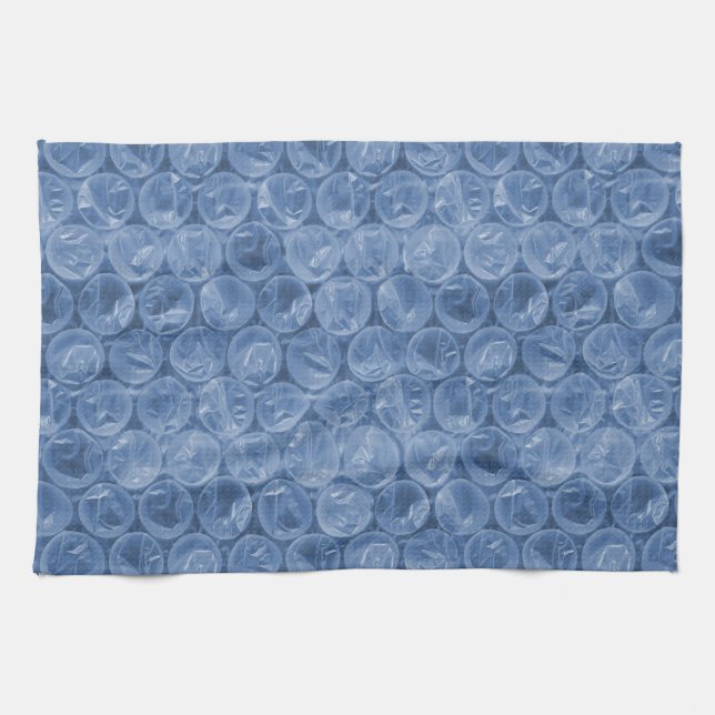 Paño De Cocina Envoltura de burbuja azul (Horizontal)