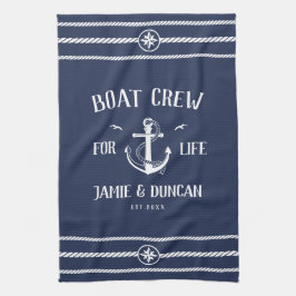 Paño De Cocina Equipo De Barco Para Vida Náutico Nombre Personali