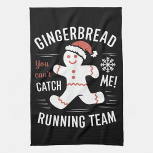 Paño De Cocina Equipo de correr de pan de jengibre Humor de Navid