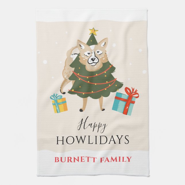 Paño De Cocina Equipo de hornear de la familia Feliz Navidad (Vertical)