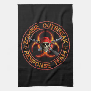Paño De Cocina Equipo de la respuesta del zombi