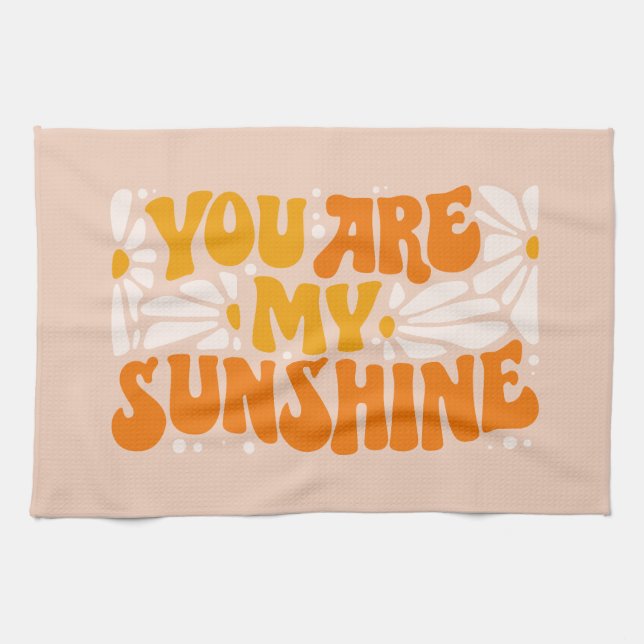 Paño De Cocina Eres Mi Gráfico De Sunshine Groovy (Horizontal)
