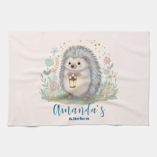 Paño De Cocina Erizo Adorable con Linterna