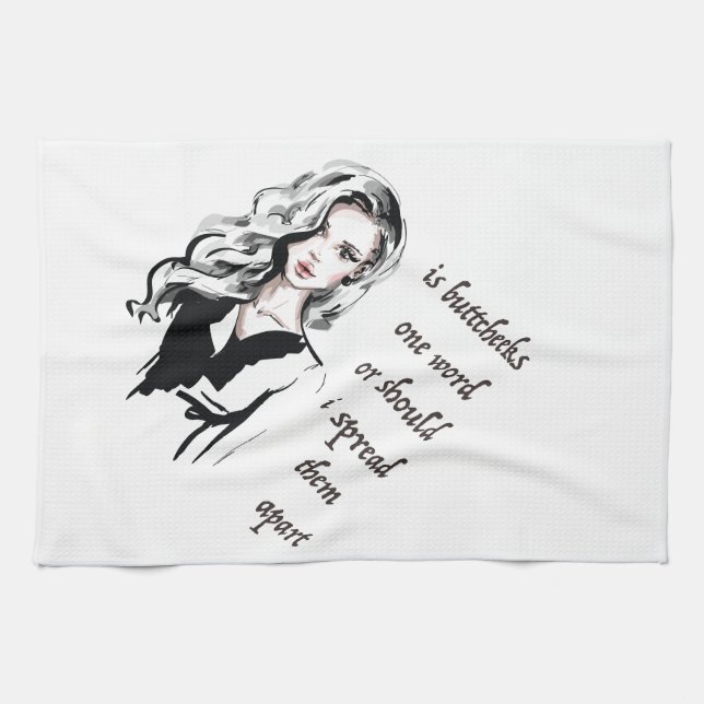 Paño De Cocina Es Buttcheeks una palabra (Horizontal)