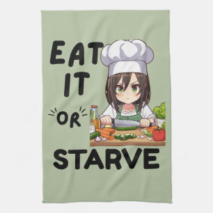 Paño De Cocina Es Divertido Comerlo O Darse De Hambre.