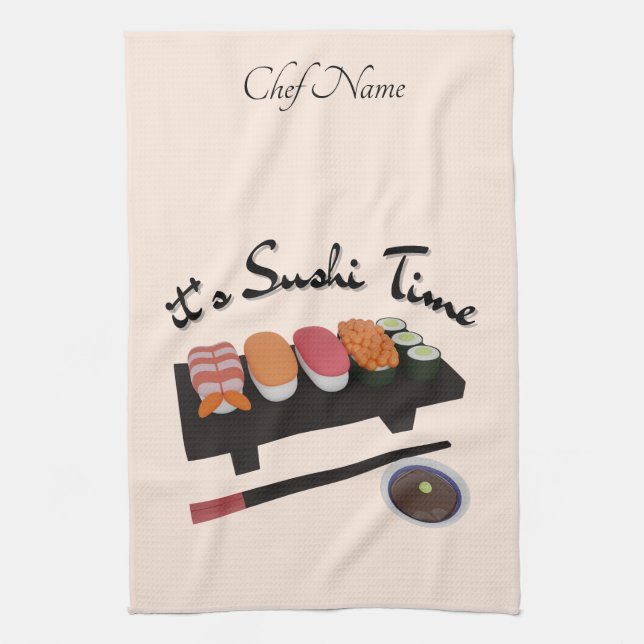 Paño De Cocina Es hora de Sushi , Sushi  (Vertical)