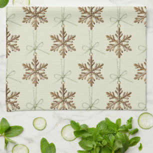 Paño De Cocina Es La Temporada Copo de Nieve Navidad