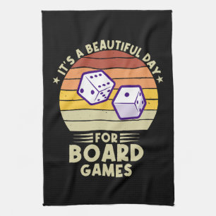 Paño De Cocina Es un bello día para los juegos de mesa divertido