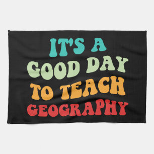 Paño De Cocina Es un buen día para enseñar geografía