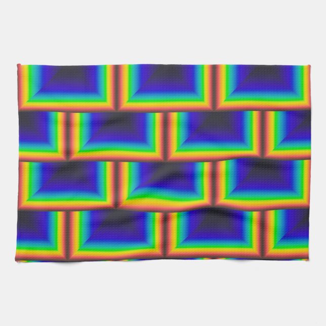 Paño De Cocina Escalas cuadradas de espectro solar (Horizontal)