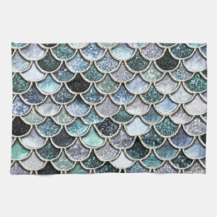 Paño De Cocina Escalas Mermaidbásculas de Purpurina de Relieve me