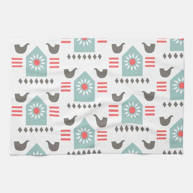 Paño De Cocina Escandia Folk Art Farm House (Horizontal)