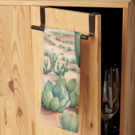 Paño De Cocina Escena de cactus del desierto del suroeste