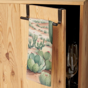 Paño De Cocina Escena de cactus del desierto del suroeste