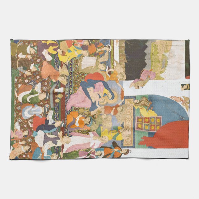 Paño De Cocina Escena de la natividad al estilo indio (Horizontal)