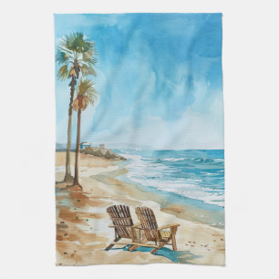 Paño De Cocina Escena de playa