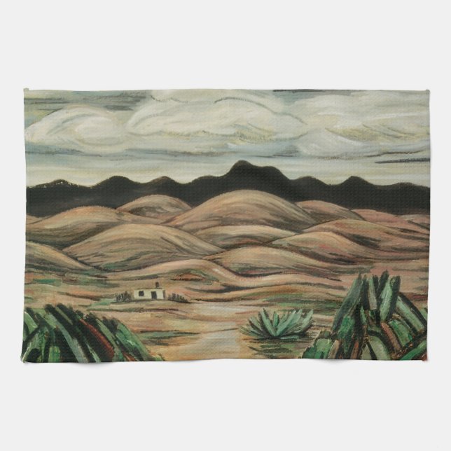 Paño De Cocina Escena del desierto de Marsden Hartley, Bella Arte (Horizontal)