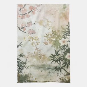 Paño De Cocina Escena del Jardín de Cerezo en Flor (6)