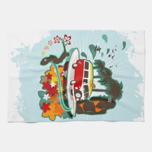 Paño De Cocina Escena tropical de la playa