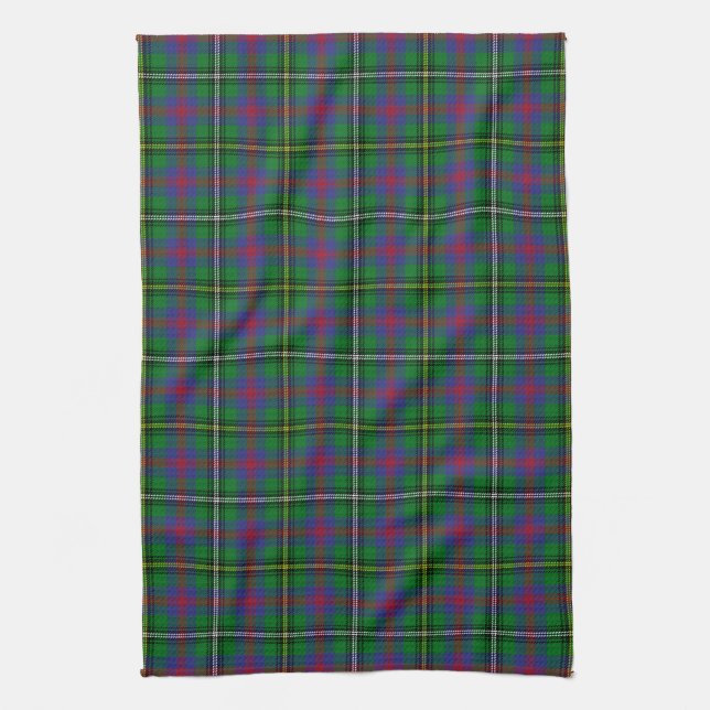 Paño De Cocina Escocia Clan Wood Tartán Plaid (Vertical)