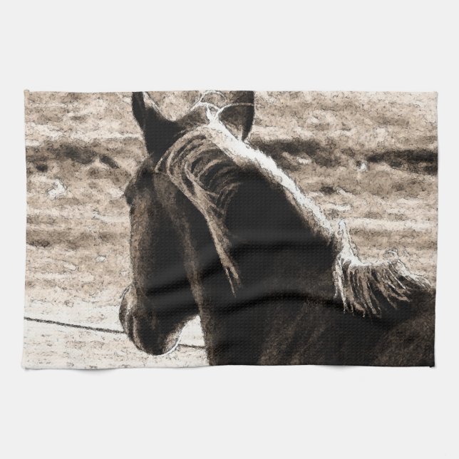 Paño De Cocina Escocia en Sepia (Horizontal)