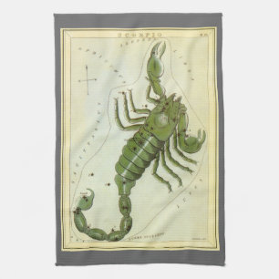 Paño De Cocina Escorpio, Constellación Vintage Espejo de Urania