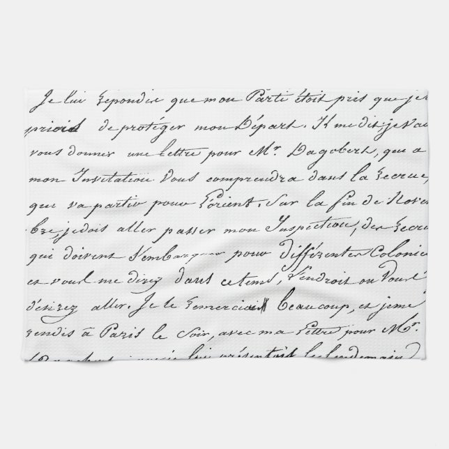 Paño De Cocina Escritura de París del francés (Horizontal)