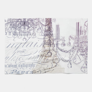Paño De Cocina escritura francesa chandelier paris eiffel tower