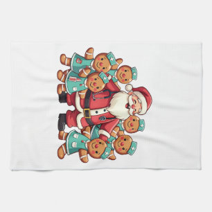 Paño De Cocina Escuadrón de Enfermería de Santa Claus Gingerbread