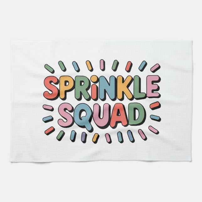 Paño De Cocina Escuadrón de rociadores | Bebé Sprinkle (Horizontal)