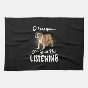 Paño De Cocina Escuché que no escuchas el regalo de Bulldog en in