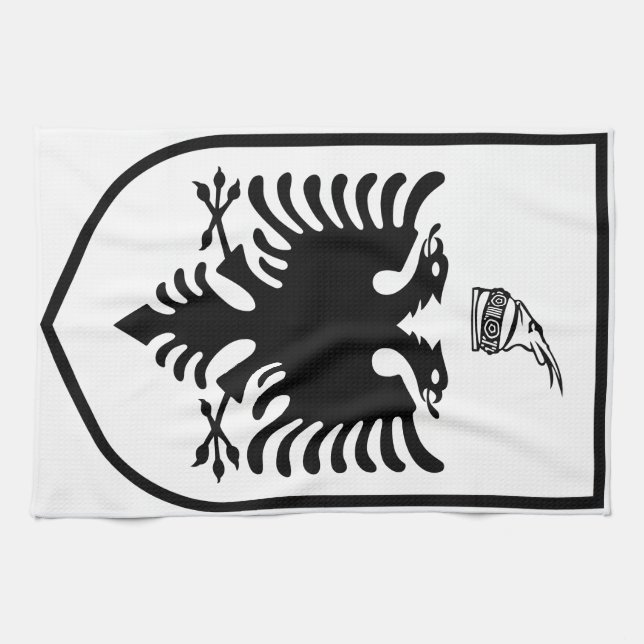 Paño De Cocina Escudo de Albania (Horizontal)