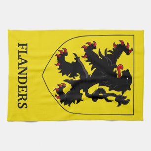 Paño De Cocina Escudo de Armas de Flandes León Heráldico