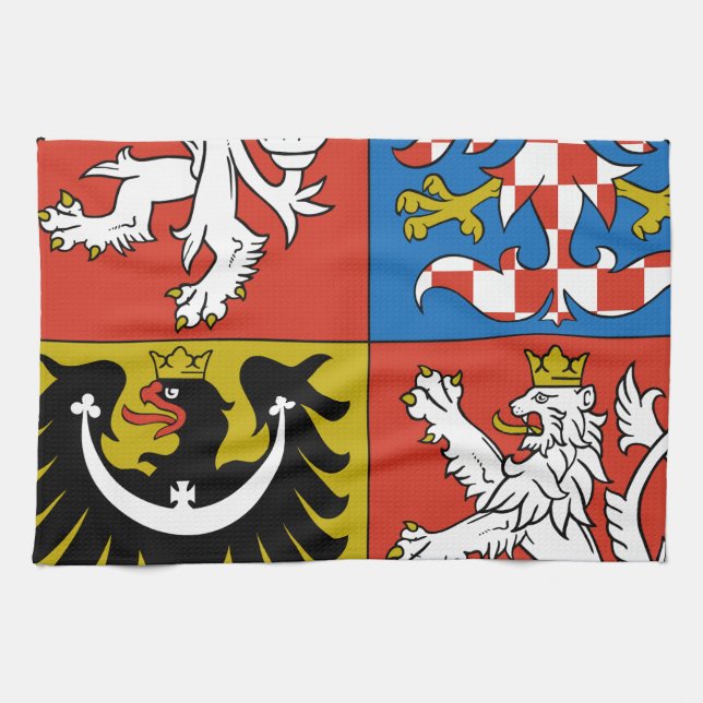 Paño De Cocina Escudo de armas de la República Checa (Horizontal)