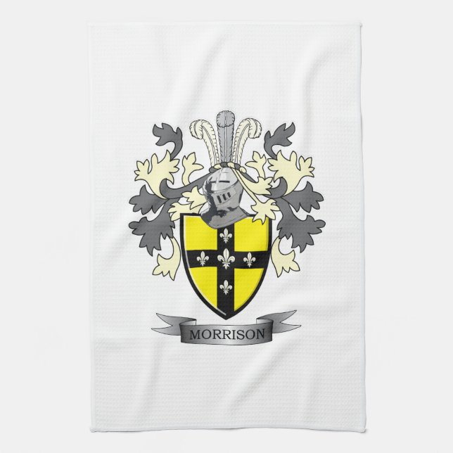Paño De Cocina Escudo de armas del escudo de la familia de (Vertical)
