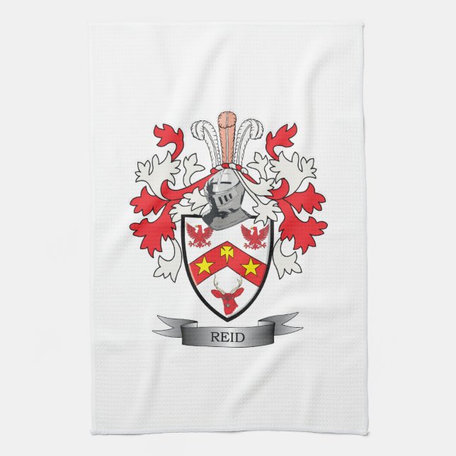 Paño De Cocina Escudo de armas del escudo de la familia de Reid (Vertical)