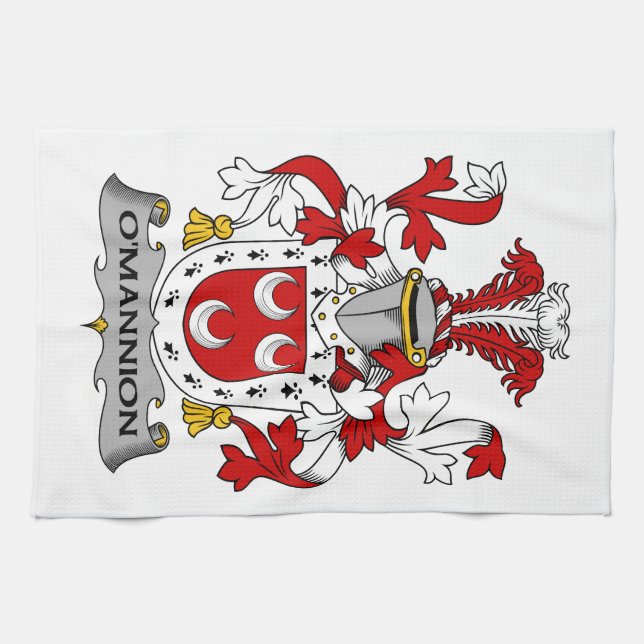 Paño De Cocina Escudo de la familia de O'Mannion (Horizontal)